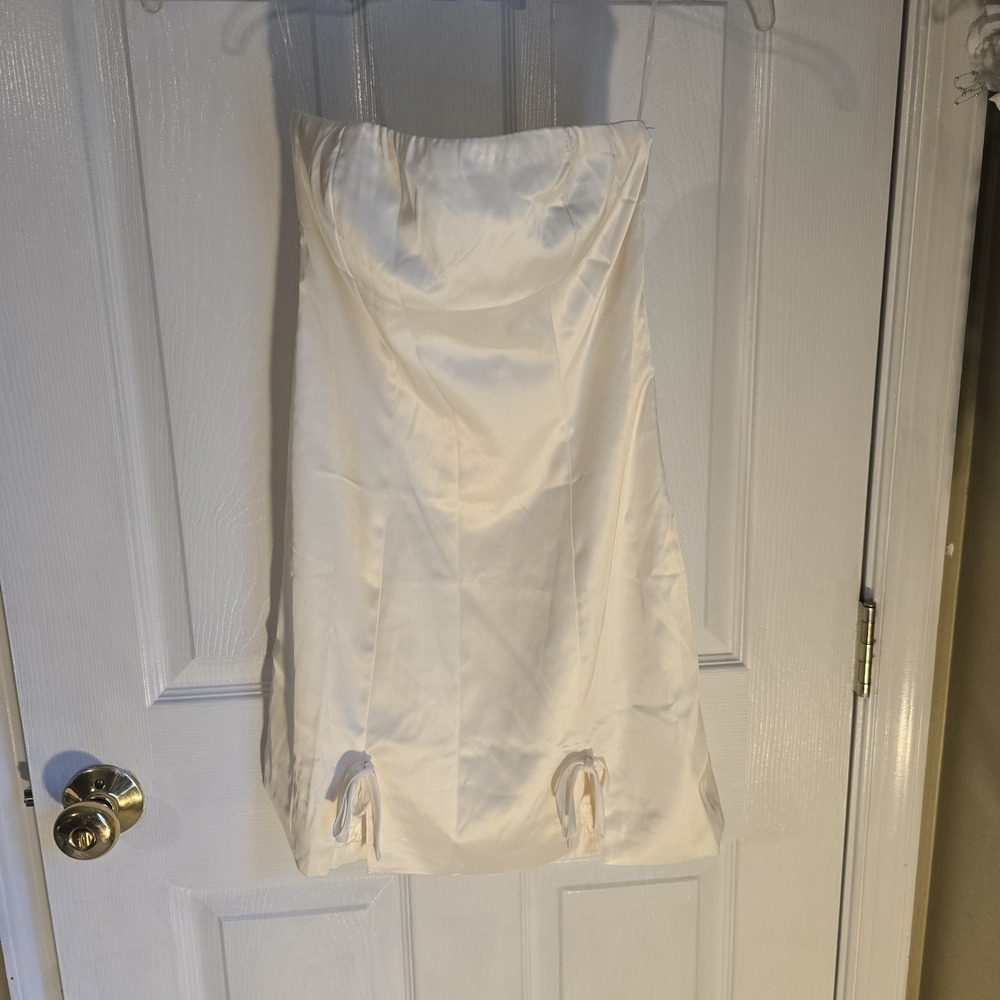Peppermayo Ray‎ of Light Mini Dress Womens Size XS Ivory Bow Detail NWT